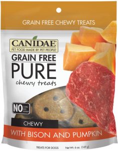 CANIDAE PURE Bison &amp; Pumpkin Chewy Grain-Free Dog Treats 169g