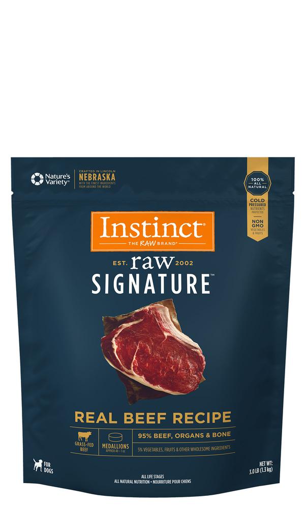 Instinct Raw Signature Medallions Grain-Free Cage-Free Chicken Recipe Dog Food 1.4kg