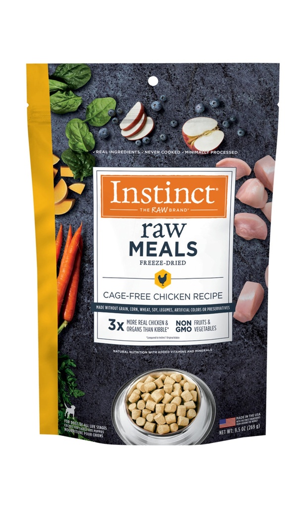Instinct Raw Freeze-Dried Meals Grain-Free Cage-Free Chicken Recipe Dog Food 708g