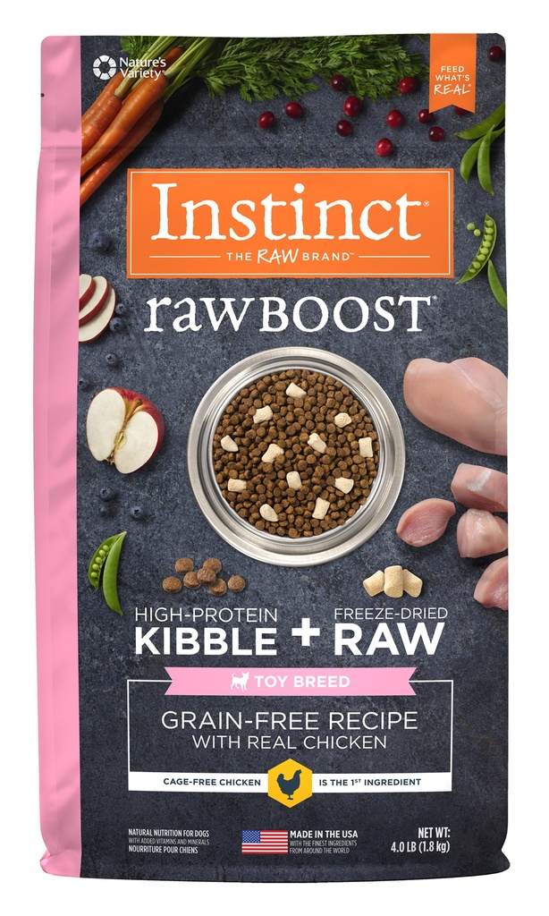 Instinct Raw Boost Grain-Free Recipe with Real Chicken for Toy Breed Dogs Dry Dog Food 1.8kg