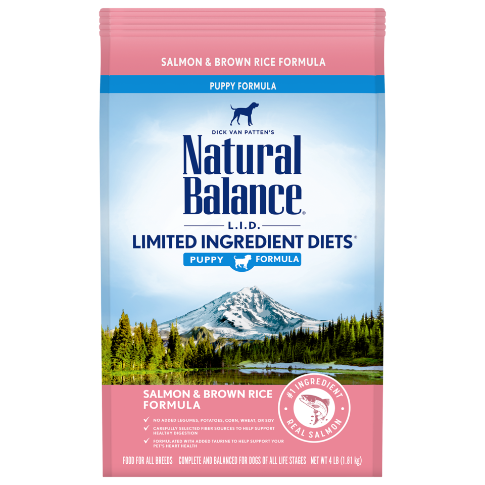 Natural Balance L.I.D. Limited Ingredient Diets Salmon &amp; Brown Rice Formula Dry Puppy Food 10.9kg