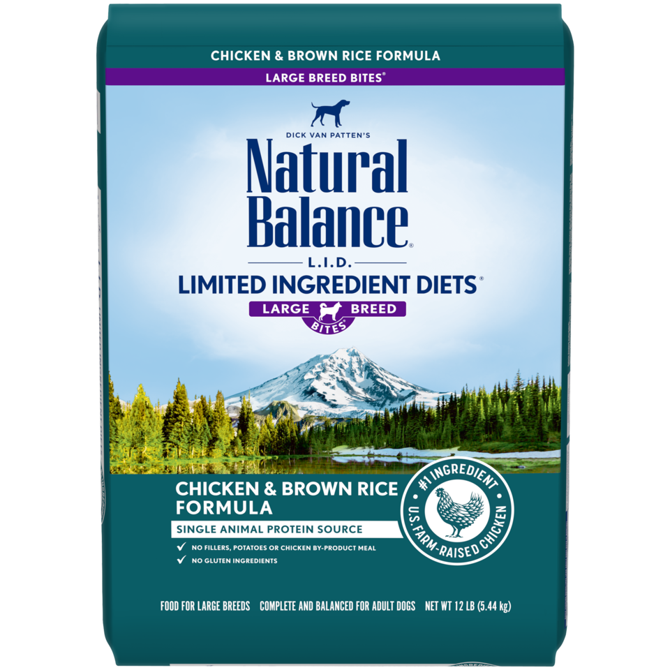 Natural Balance L.I.D. Limited Ingredient Diets Large Breed Bites Chicken &amp; Brown Rice Formula Dry Dog Food 11.8kg