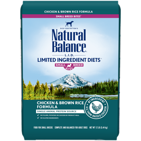 Natural Balance L.I.D. Limited Ingredient Diets Small Breed Bites Chicken &amp; Brown Rice Formula Dry Dog Food 5.4kg