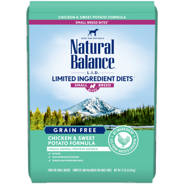 Natural Balance L.I.D. Limited Ingredient Diets Chicken &amp; Sweet Potato Formula Small Breed Bites Dry Dog Food 5.4kg