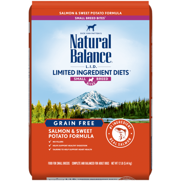 Natural Balance L.I.D. Limited Ingredient Diets Salmon &amp; Sweet Potato Formula Small Breed Bites Dry Dog Food 5.4kg