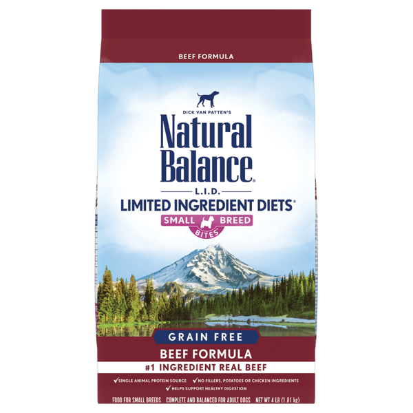 Natural Balance Limited Ingredient Diets Grain Free Small Breed Bites Beef Formula Dry Dog Food 5.4kg