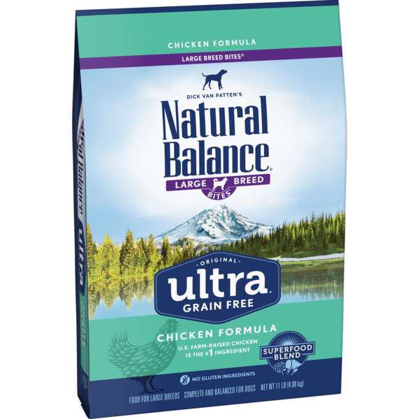 Natural Balance Original Ultra Grain Free Large Breed Bites Chicken Dry Dog Food 10.9kg