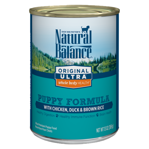 Natural Balance Puppy Formula Original Ultra Whole Body Health Chicken, Duck &amp; Brown Rice Wet Dog Food 369g