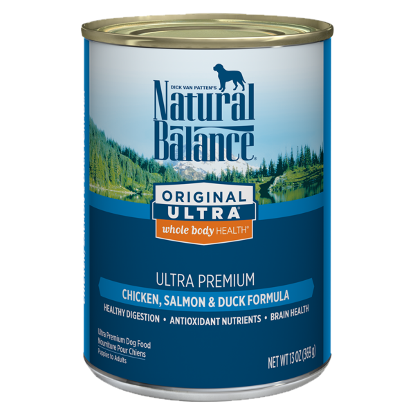 Natural Balance Original Ultra Whole Body Health Chicken, Salmon &amp; Duck Formula Wet Dog Food 369g