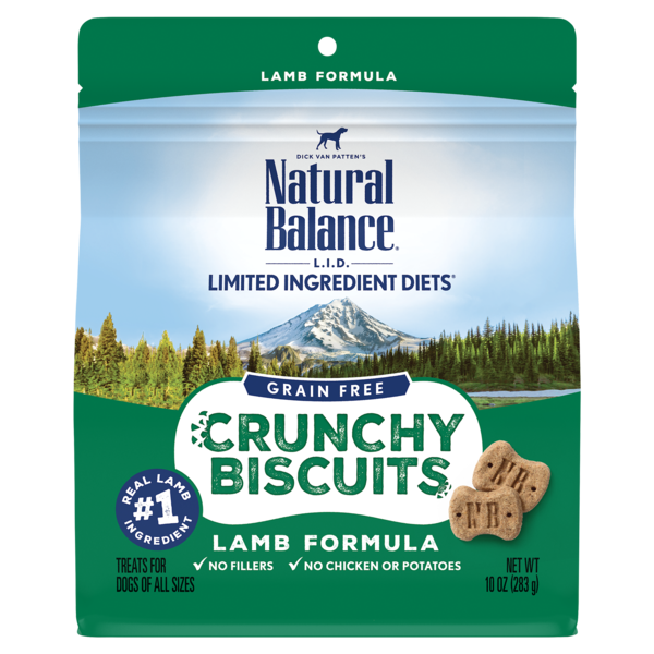 Natural Balance Limited Ingredient Diet Crunchy Biscuits Lamb Case of 6 Dog Treat 283g