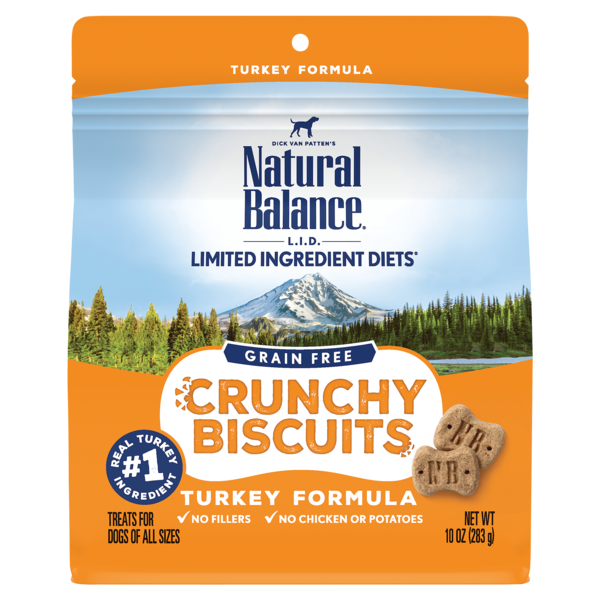 Natural Balance Limited Ingredient Diet Crunchy Biscuits Turkey Case of Dog Treat 78g