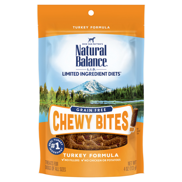 Natural Balance Limited Ingredient Diet Chewy Bites Turkey Dog Treat 113g