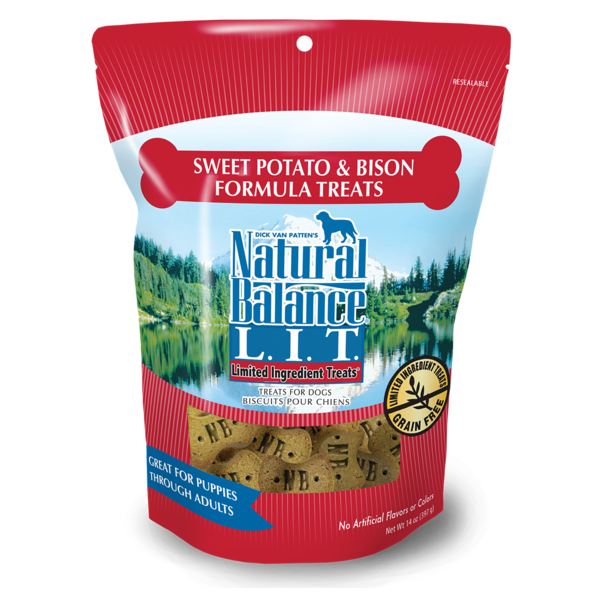 Natural Balance L.I.T. Limited Ingredient Treats Sweet Potato &amp; Bison Formula Dog Treats 397g