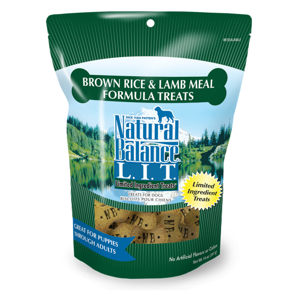 Natural Balance L.I.T. Limited Ingredient Treats Brown Rice &amp; Lamb Meal Formula Dog Treats 397g