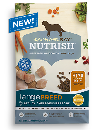 Rachael Ray Nutrish Large Breed Real Chicken &amp; Veggies Recipe Dry Dog Food 18.1kg