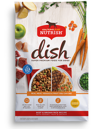 Rachael Ray Nutrish Dish Natural Beef &amp; Brown Rice Recipe with Veggies, Fruit &amp; Chicken Dry Dog Food 10.4kg