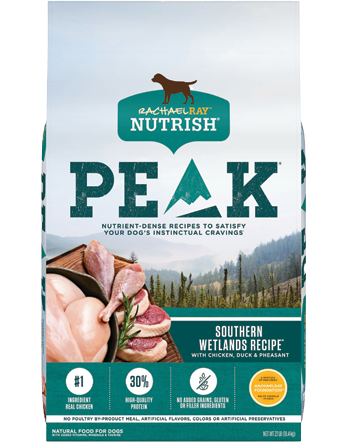 Rachael Ray Nutrish PEAK Southern Wetlands Recipe with Chicken, Duck &amp; Pheasant Natural Grain-Free Dry Dog Food 10.4kg