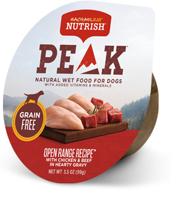 Rachael Ray Nutrish PEAK Grain-Free Open Range Recipe with Chicken &amp; Beef in Hearty Gravy Wet Dog Food 99g