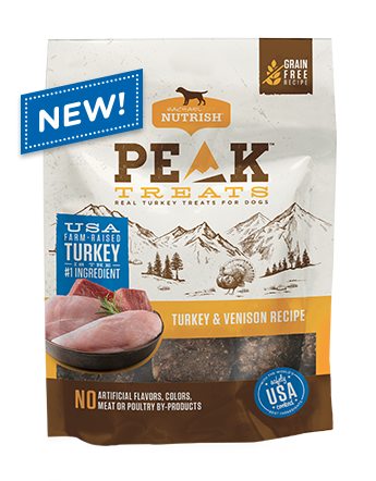 Rachael Ray Nutrish PEAK Grain Free Dog Treats, Turkey and Venison Recipe Dog Treats 340g