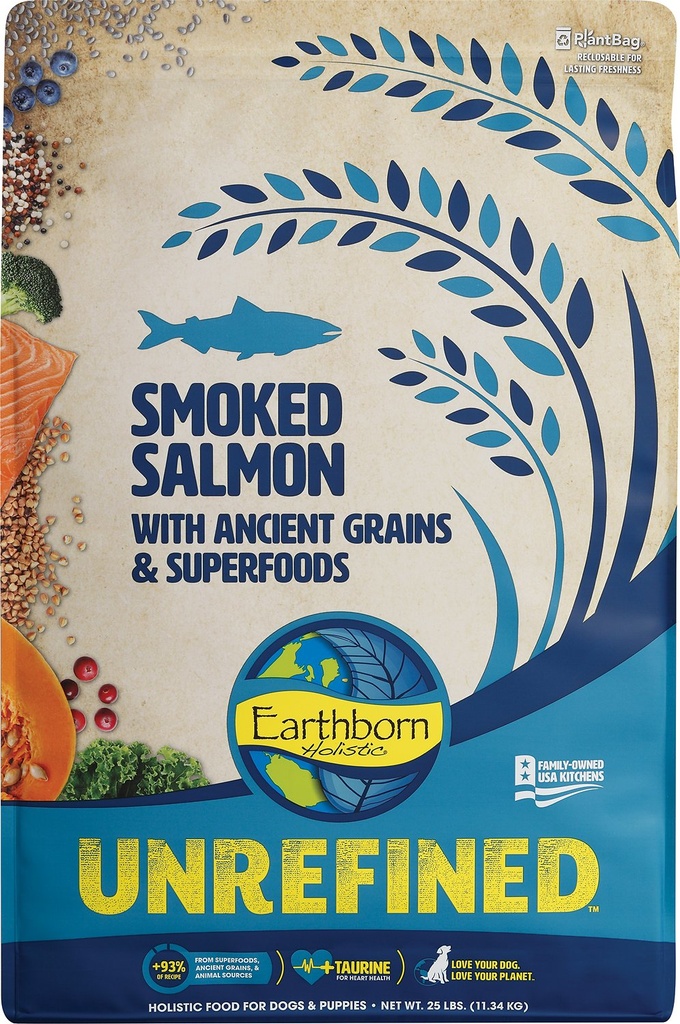 Earthborn Holistic Unrefined Smoked Salmon with Ancient Grains &amp; Superfoods Dry Dog Food 11.3kg