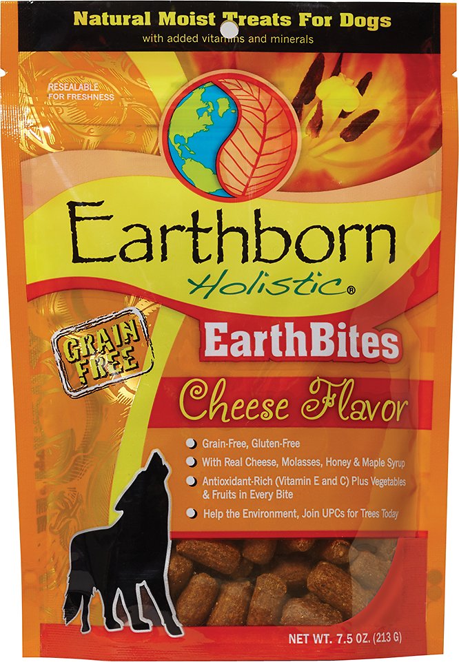 Earthborn Holistic EarthBites Cheese Flavor Natural Moist Grain-Free Treats For Dogs 213g