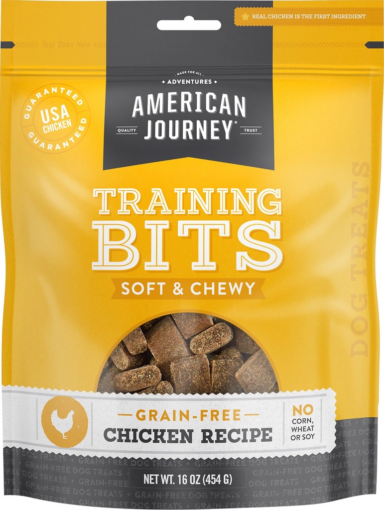 American Journey Chicken Recipe Grain-Free Soft &amp; Chewy Training Bits Dog Treats 454g