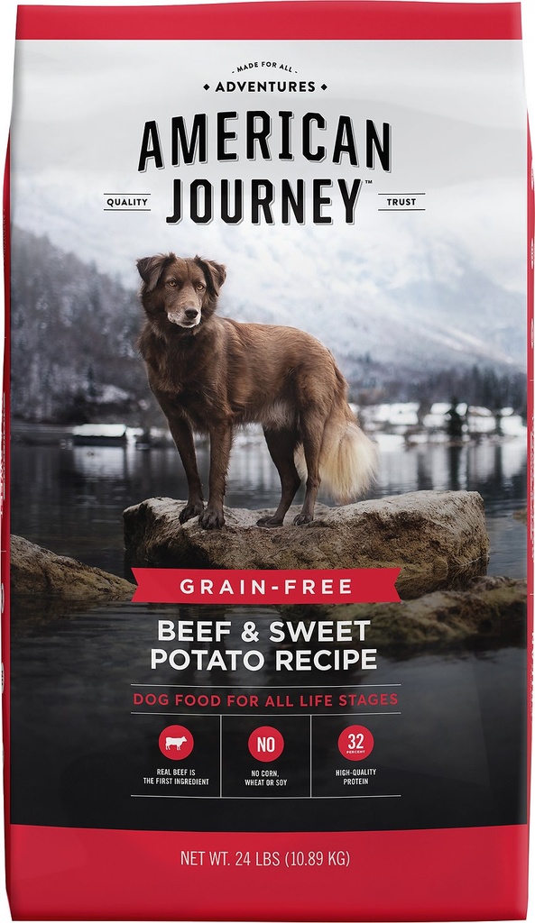 American Journey Beef &amp; Sweet Potato Recipe Grain-Free Dry Dog Food 10.9kg