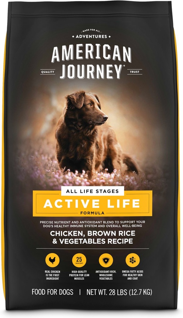 American Journey Active Life Formula Chicken, Brown Rice &amp; Vegetables Recipe Dry Dog Food 12.7kg