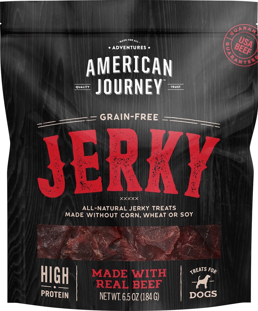 American Journey Beef Jerky Grain-Free Dog Treats 184g