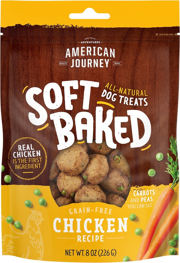 American Journey Chicken Recipe Grain-Free Soft-Baked Dog Treats 227g