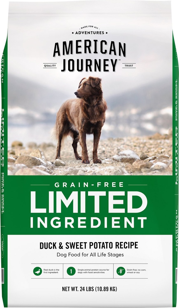 American Journey Limited Ingredient Duck &amp; Sweet Potato Recipe Grain-Free Dry Dog Food 10.9kg