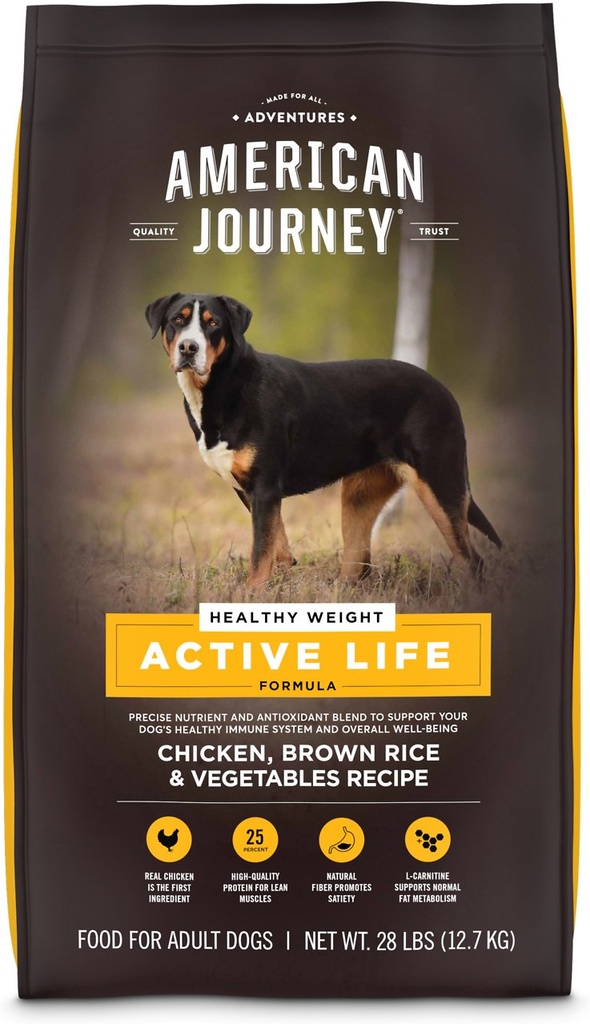 American Journey Active Life Formula Healthy Weight Chicken, Brown Rice &amp; Vegetables Recipe Dry Dog Food 12.7kg