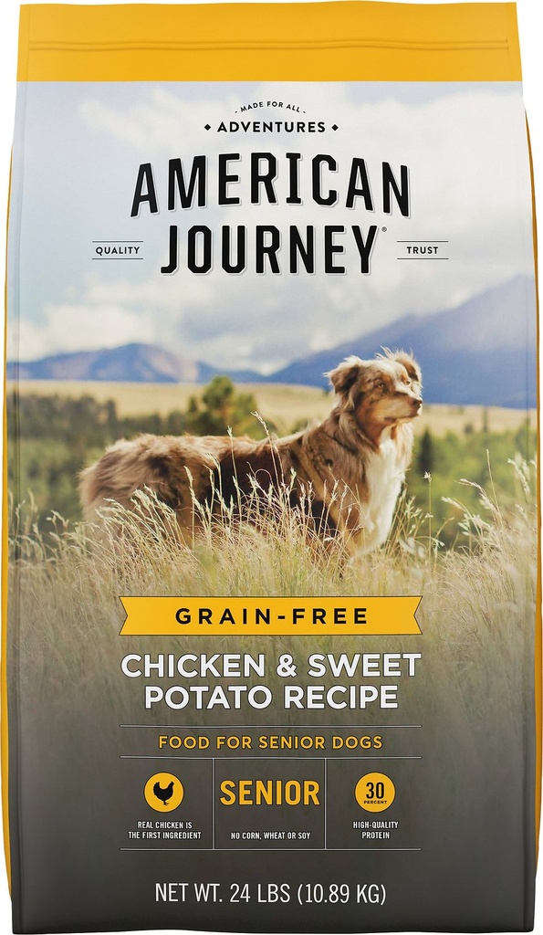 American Journey Senior Chicken &amp; Sweet Potato Recipe Grain-Free Dry Dog Food 10.9kg