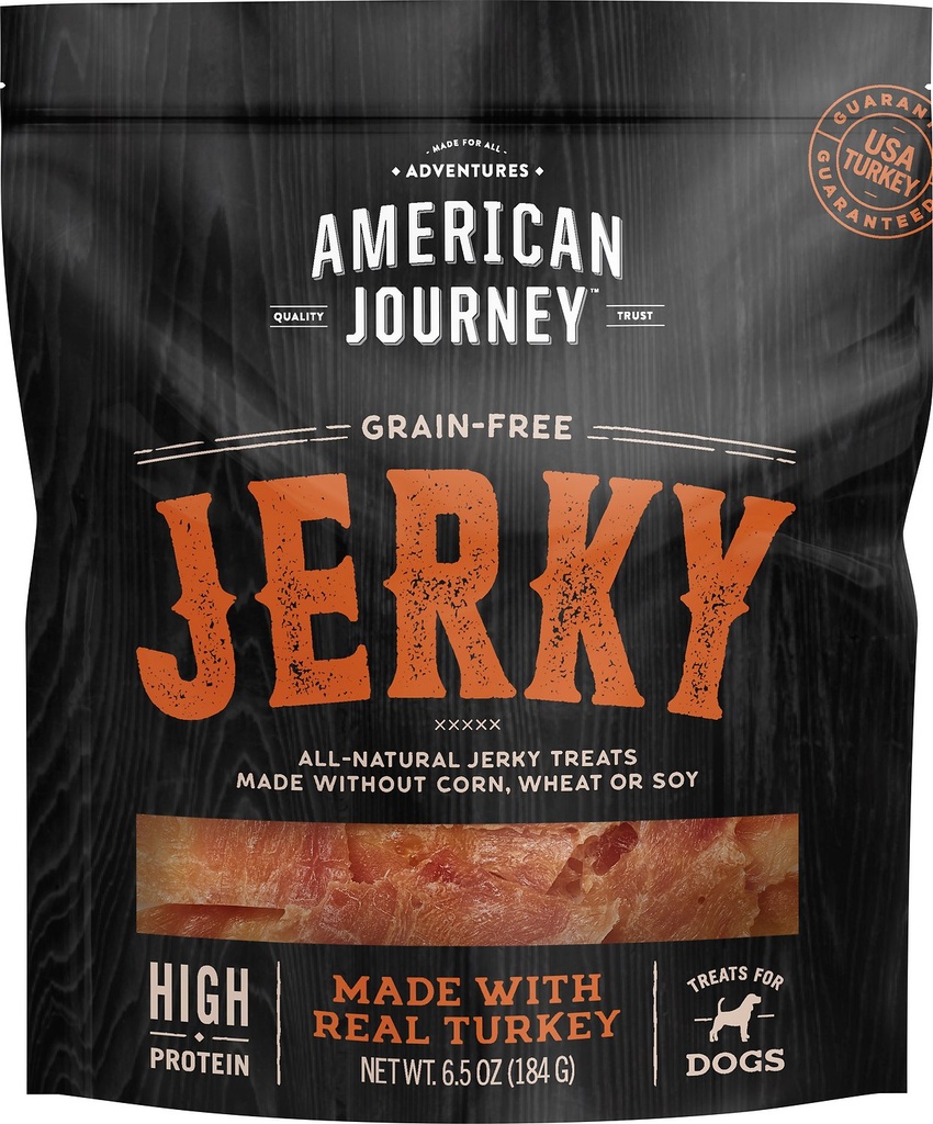 American Journey Turkey Jerky Grain-Free Dog Treats 184g