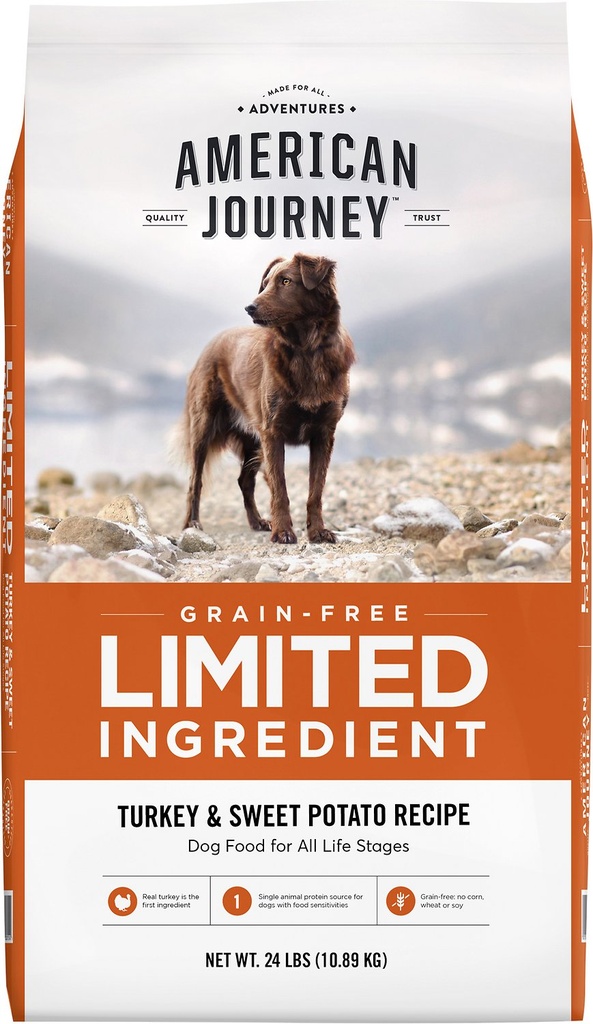 American Journey Limited Ingredient Turkey &amp; Sweet Potato Recipe Grain-Free Dry Dog Food 10.9kg