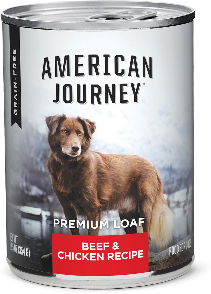 American Journey Beef &amp; Chicken Recipe Grain-Free Case of 12 Canned Dog Food 354g