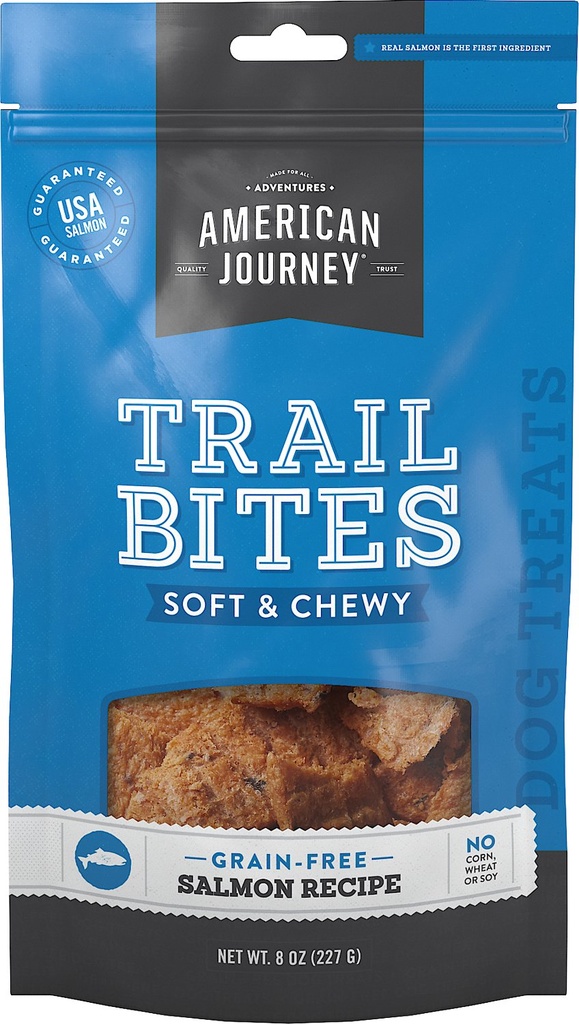 American Journey Salmon Recipe Trail Bites Grain-Free Soft &amp; Chewy Dog Treats 227g