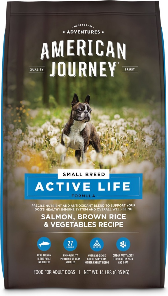 American Journey Active Life Formula Small Breed Salmon, Brown Rice &amp; Vegetables Recipe Adult Dry Dog Food 6.35kg