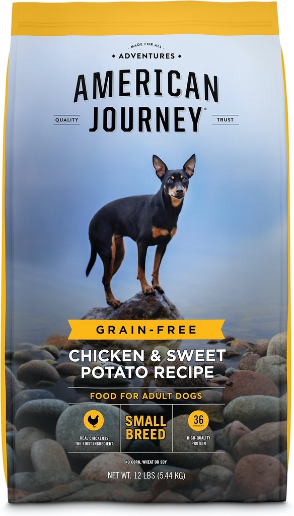 American Journey Small Breed Adult Chicken &amp; Sweet Potato Recipe Grain-Free Dry Dog Food 5.4kg