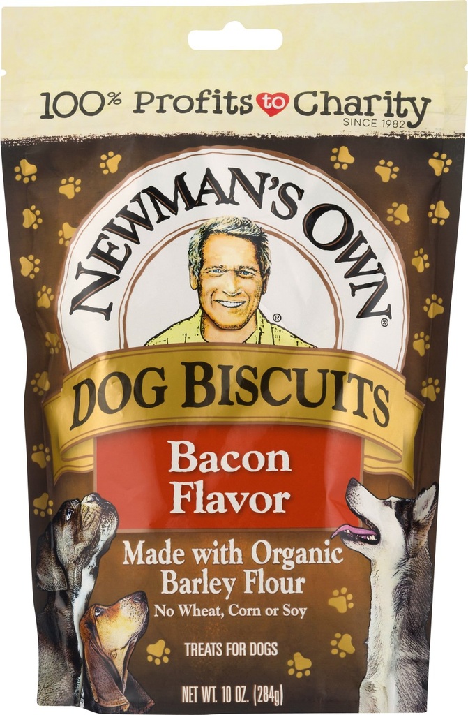 Newman's Own Dog Biscuits Bacon Flavor Dog Treats 284g