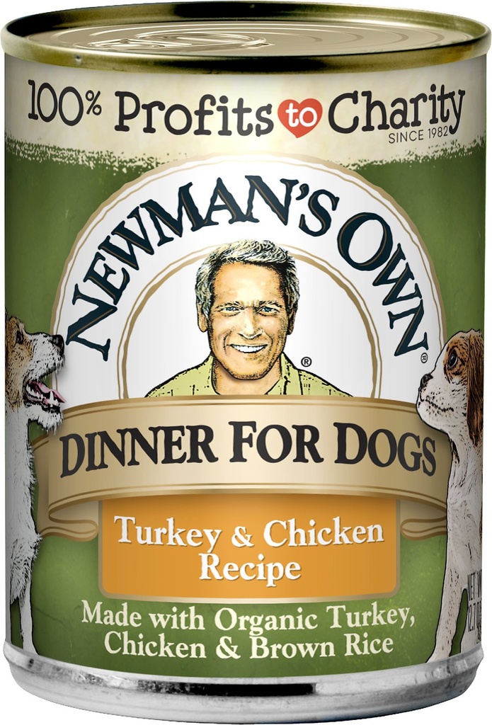 Newman's Own Dinner For Dogs Turkey &amp; Chicken Recipe Case of 12 Canned Dog Food 360g