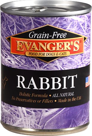 Evanger's Grain-Free Rabbit Case of 12 Canned Dog Food 362g