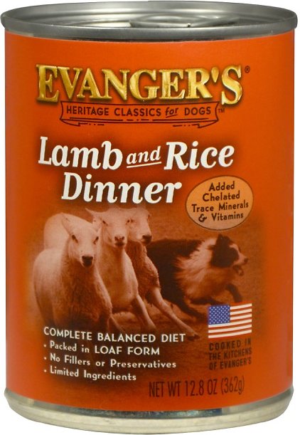 Evanger's Classic Recipes Lamb &amp; Rice Dinner Case of 12 Canned Dog Food 362g