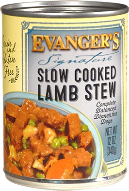 Evanger's Signature Series Slow Cooked Lamb Stew Grain-Free Case of 12 Canned Dog Food 340g