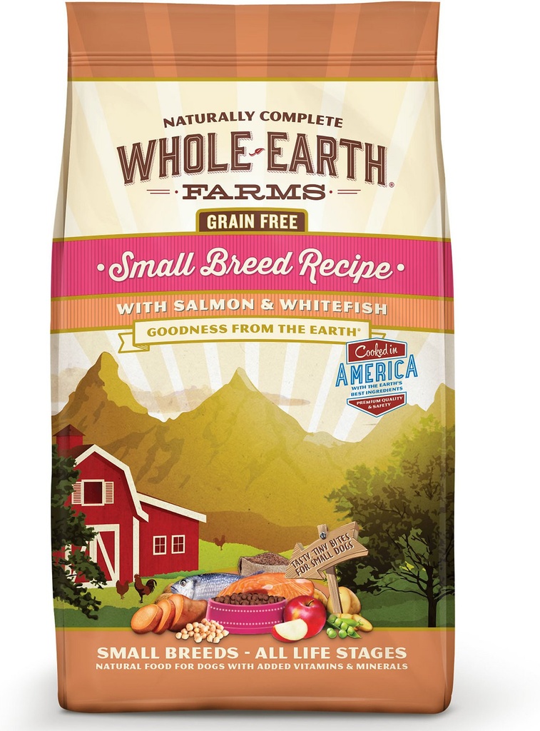 Whole Earth Farms Small Breed Grain-Free Salmon &amp; Whitefish Dry Dog Food 5.4kg