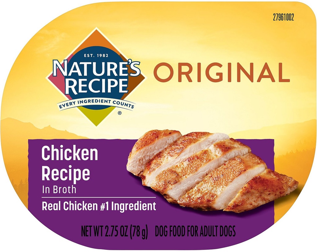 Nature's Recipe Chicken Recipe in Broth Case of 12 Wet Dog Food 78g