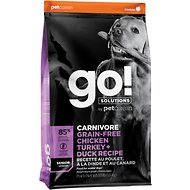 Go! Solutions Carnivore Grain-Free Chicken, Turkey + Duck Senior Recipe Dry Dog Food 10kg