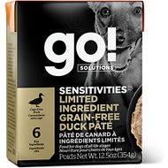 Go! SENSITIVITIES Limited Ingredient Grain-Free Duck Pate Case of 12 Dog Food 354g