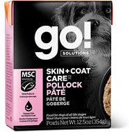 Go! SKIN + COAT CARE Pollock Pate Case of 12 Dog Food 354g