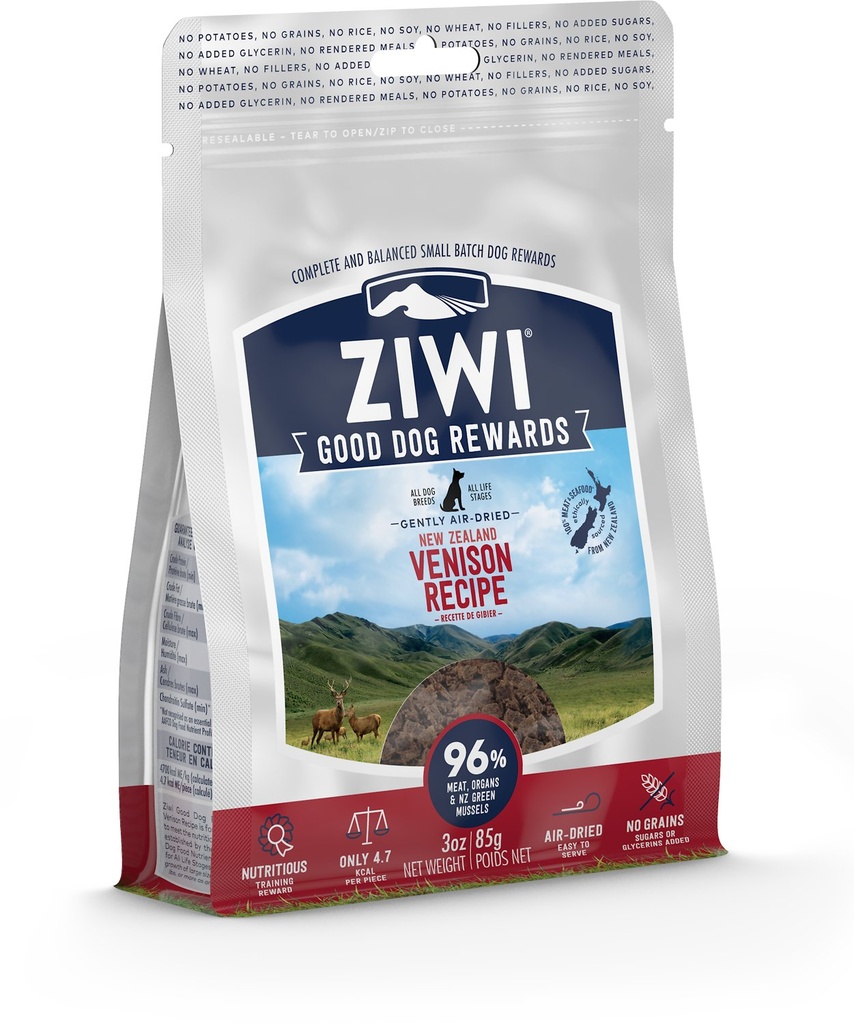 Ziwi Good Dog Rewards Air-Dried Venison Dog Treats 85g